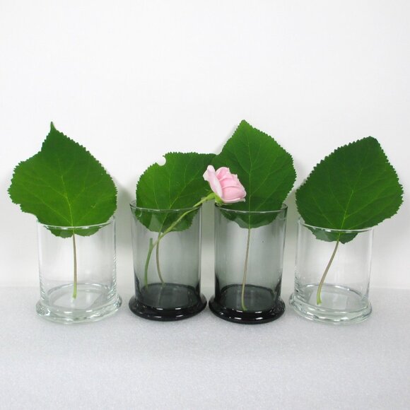 BUNDLE OF 4 HEAVY GLASS CANDLE HOLDERS - Picture 3 of 11